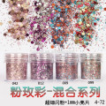 Chunky Glitter Pulver Mischfarbe für Nail Art Glitter Pulverflocken